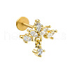 Stainless Steel Micro Pave Clear Cubic Zirconia Cartilage Earrings for Women Men WG39C06-11-1