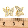 Rack Plating Brass Micro Pave Clear Cubic Zirconia Pendants KK-B093-13C-G-3