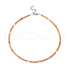 Glass Seed Beaded Necklace for Women NJEW-JN04258-5