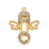 304 Stainless Steel Rhinestone Pendants STAS-P385-03B-G-1