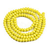 Opaque Solid Color Glass Beads Strands EGLA-A034-P6mm-D26-3