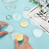 SUPERFINDINGS 6Pcs Commemorative Coin Plastic Pendant Keychain Sets KEYC-FH0001-50-4