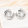 304 Stainless Steel Stud Earrings EJEW-D319-08P-3