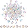 ARRICRAFT 300Pcs 3 Styles Transparent & Opaque Acrylic Flower Bead Caps MACR-AR0001-25-1