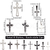 SUNNYCLUE 8Pcs 8 Styles 304 Stainless Steel Pendants STAS-SC0009-08-2