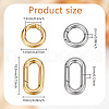 Ion Plating(IP) GOMAKERER 4Pcs 4 Styles 304 Stainless Steel Spring Gate Rings STAS-GO0001-26-2