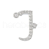 Rack Plating Brass Micro Pave Clear Cubic Zirconia Pendants KK-A224-03G-P-1