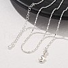 Brass Ball Chain Necklaces KK-P304-03S-1