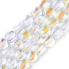 Electroplate Glass Beads Strands EGLA-Q128-07A-AB02-1