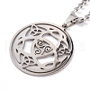 304 Stainless Steel Enamel Necklaces NJEW-Q338-08P-3