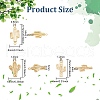 BENECREAT 12Pcs 3 Style Brass Links/Connectors KK-BC0009-33-2