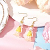 Human Handmade Glass Seed Beads Dangle Earrings EJEW-MZ00446-4