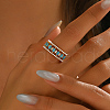 Bohemian Style Brass Micro Pave Cubic Zirconia Adjustable Cuff Rings for Women EM2078-3