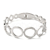 Stainless Steel Crystal Rhinestone Hollow Ring Hinged Bangles for Women BJEW-G719-23P-2