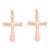 Brass Enamel Pendants KK-M220-06G-C-1