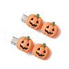 Pumpkin Iron Flat Alligator Hair Clips PHAR-JH00130-2