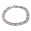 Tarnish Resistant 201 Stainless Steel Mariner Link Chain Bracelets BJEW-B078-55P-1