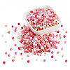 Opaque Glass Round Seed Beads GLAA-TAC0025-07B-04-2