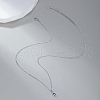 Fashionable 925 Sterling Silver Micro Pave Clear Cubic Zircon Bule Evil Eye Teardrop Pendant Necklaces for Women CK8149-3