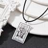 Tarot Card 201 Stainless Steel Pendant Necklaces NJEW-JN04496-04-2