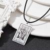 Tarot Card 201 Stainless Steel Pendant Necklaces NJEW-JN04496-04-2