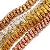 Electroplated Natural Lava Rock Beads Strands G-I360-H01-1