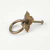 Clover Brass with Iron Drawer Pull Drop Handles KK-WH0079-64-4