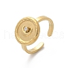 304 Stainless Steel Cubic Zirconia Cuff Rings for Women RJEW-D302-02G-08-2
