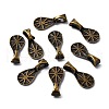 Tibetan Style Glue-on Flat Pad Bails X-TIBEP-2406-AB-FF-3