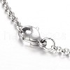 Moon & Star Stainless Steel Gemstone Charm Bracelets BJEW-JB01935-03-4