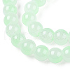 Baking Painted Imitation Jade Glass Round Bead Strands X1-DGLA-N003-10mm-08-1-3