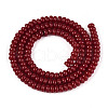 Opaque Spray Painted Glass Beads GLAA-ZX008-4mm-18O-2