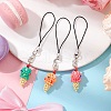 3Pcs 3 Colors Glass Beaded Ice Cream Pendant Decorations HJEW-MZ00179-1