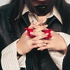Devil Horn Resin Finger Rings FS-WG03E69-01-2