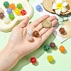 Handmade Nylon Wired Glass Beaded Pendants with Glass Pearl Round Bead PALLOY-CJ00105-4