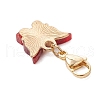 Glitter Butterfly Alloy Enamel Pendant Decorations HJEW-JM03118-5