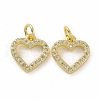 Brass Micro Pave Cubic Zirconia Charms KK-E068-VF036-2