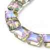 Transparent Electroplate Glass Beads Strands EGLA-E030-01K-01-3