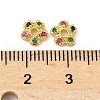 Brass Micro Pave Colorful Cubic Zirconia Bead Caps KK-V015-07G-01-2