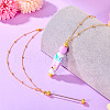 4Pcs Brass Round Ball Cable Chain Necklace Making NJEW-TAC0019-17