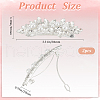 Beebeecraft 2Pcs Alloy with Glass Rhinestone Hair Barrettes OHAR-BBC0001-01-2