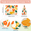 Gorgecraft 4pcs Mini Cloth Printed Multipurpose Shrapnel Makeup Bags Change Purse ABAG-GF0001-26-2