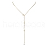 Shell Pearl Bead Pendant Necklaces NJEW-JN04939-1