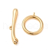 Brass Pave Clear Cubic Zirconia Toggle Clasps KK-M270-01G-2