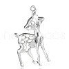 Deer Tibetan Style Alloy Big Pendants TIBEP-F061-01AS-1