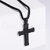 Retro Rock Punk Men's Cross Stainless Steel Pendant Necklaces GJ8904-3-1