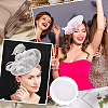 Linen Cloth Mini Hat Fascinator Base AJEW-WH0472-53A-6