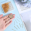 SOFPLATE 600Pcs 2 Colors Brass Eye Pin KK-SP0001-68A-3