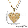 Fashionable Brass Micro Pave Clear Cubic Zirconia Heart Pendant Necklaces GG1510-1-3