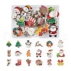 Yilisi 18Pcs 18 Style Christmas Bell & Tree & Sock & Snowman & Candy Cane Enamel Pin JEWB-YS0001-10-10